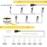 XIFEINIU Low Voltage Landscape Lights, 12V Outdoor LED Landscape Spotlights with IP65 Waterproof, 68.9ft Warm White Metal Landscape Lighting for Garden Yard Patio Walkway, 6 Pack (Extendable Up to 10 Lights)