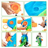XIFEINIU Halloween Inflatable Dinosaur Costume for Kids, Dino Inflatable Costume with Pumpkins for Bogys Girls, Riding a Dinosaur Blow up Costume for Halloween Party Dress up