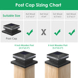 XIFEINIU Solar Post Cap Lights, 12pcs Outdoor Fence Post Lights for Patio, Deck, Pathway and Garden Decoration, LED Waterproof Warm White Post Lamp Fits 4x4 6x6 Wooden Posts