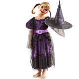 XIFEINIU Halloween Witch Costume Set Fancy Party Dress Outfit for Girls