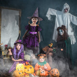 XIFEINIU Halloween Witch Costume Set Fancy Party Dress Outfit for Girls